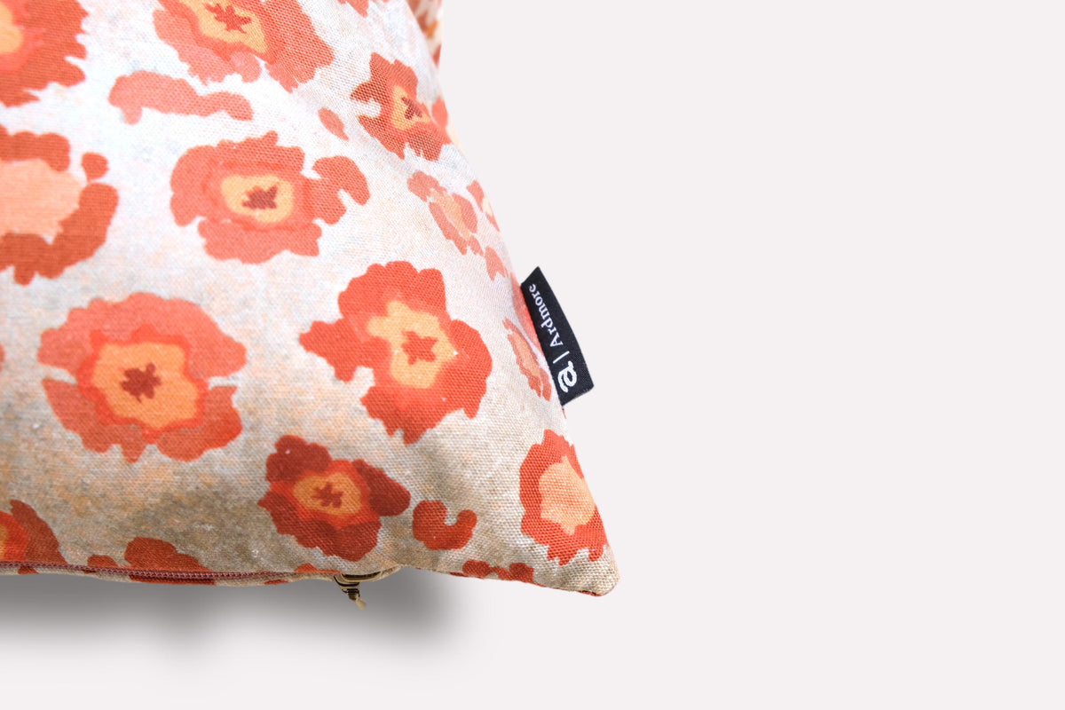 Safari Spot Pillow Cotton Coral