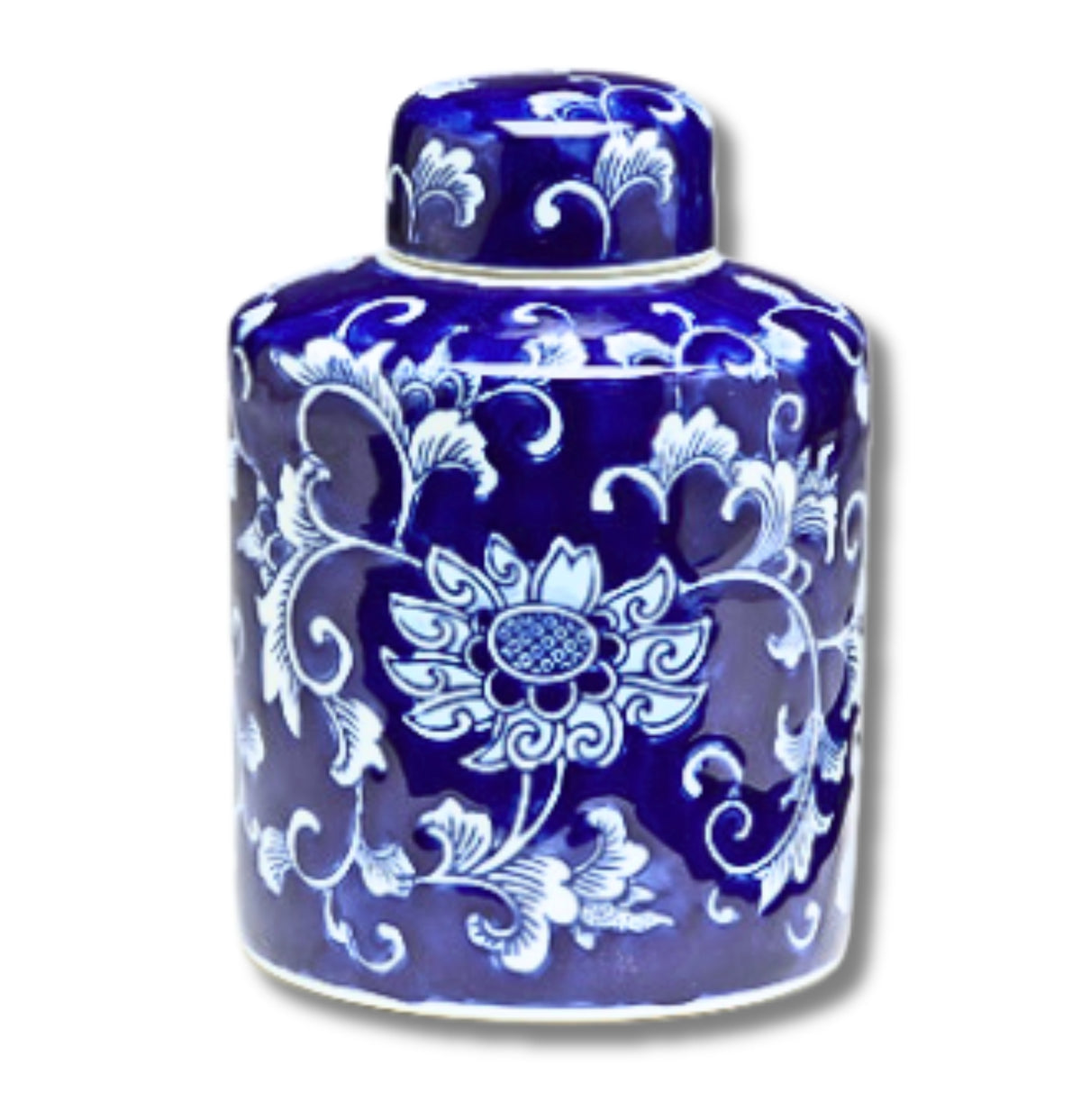 Carson Blue & White Floral Jar