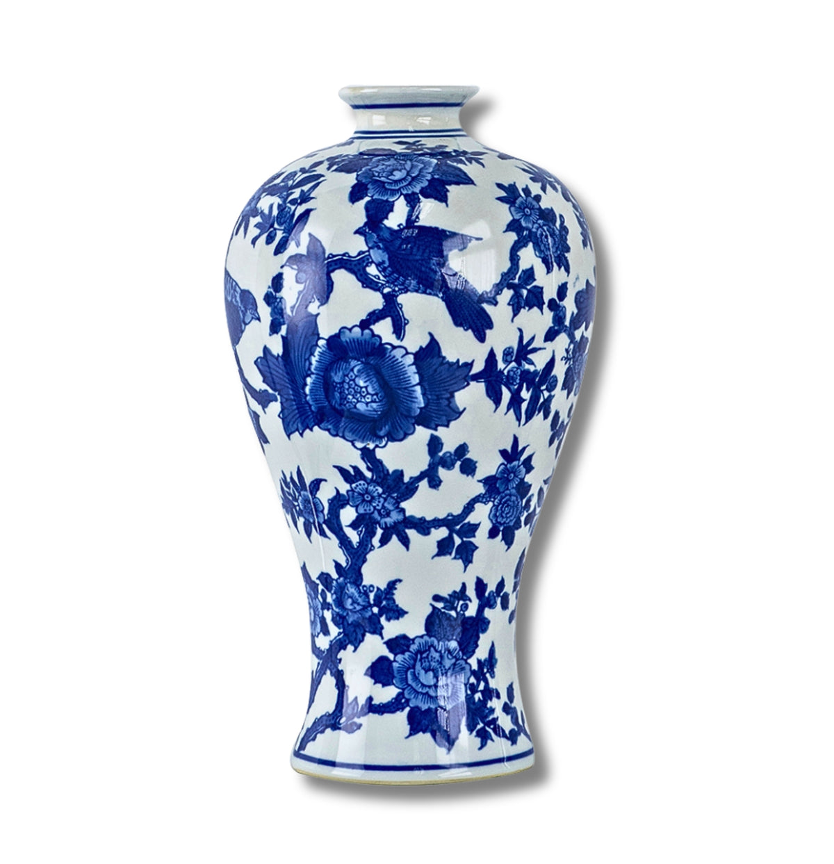 Carlene Blue & White Bird Vase