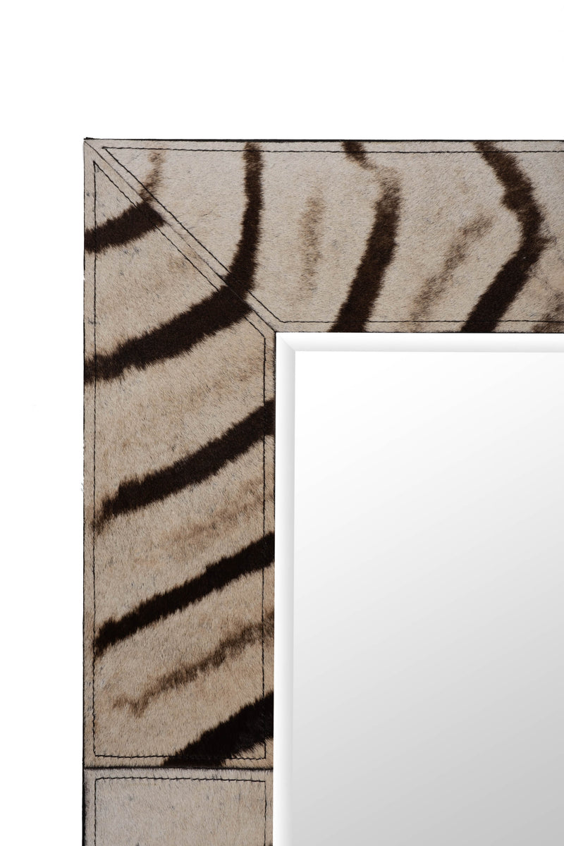 Zebra Hide Rectangle Mirror Small