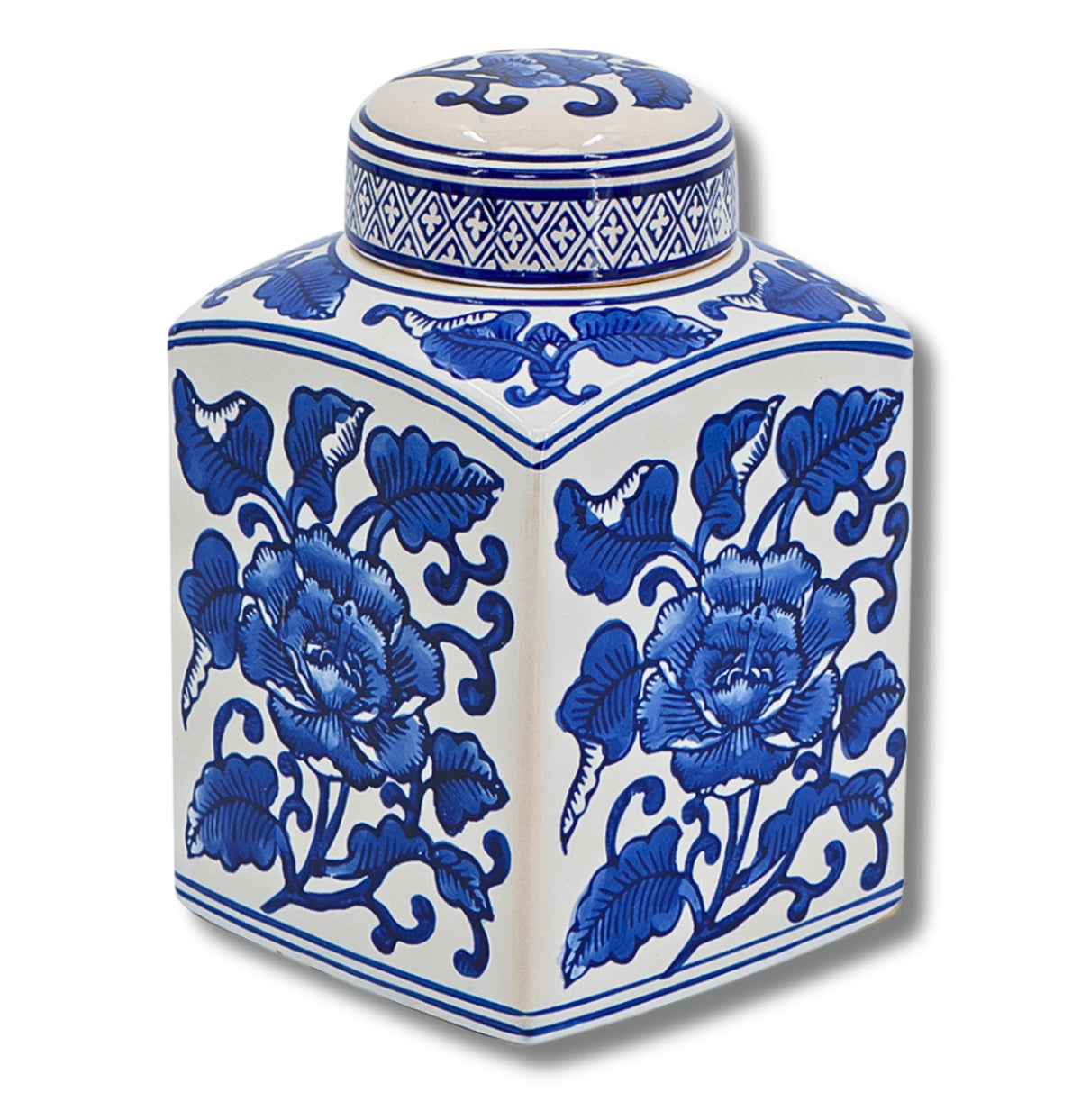 Colette Blue & White Floral Canister