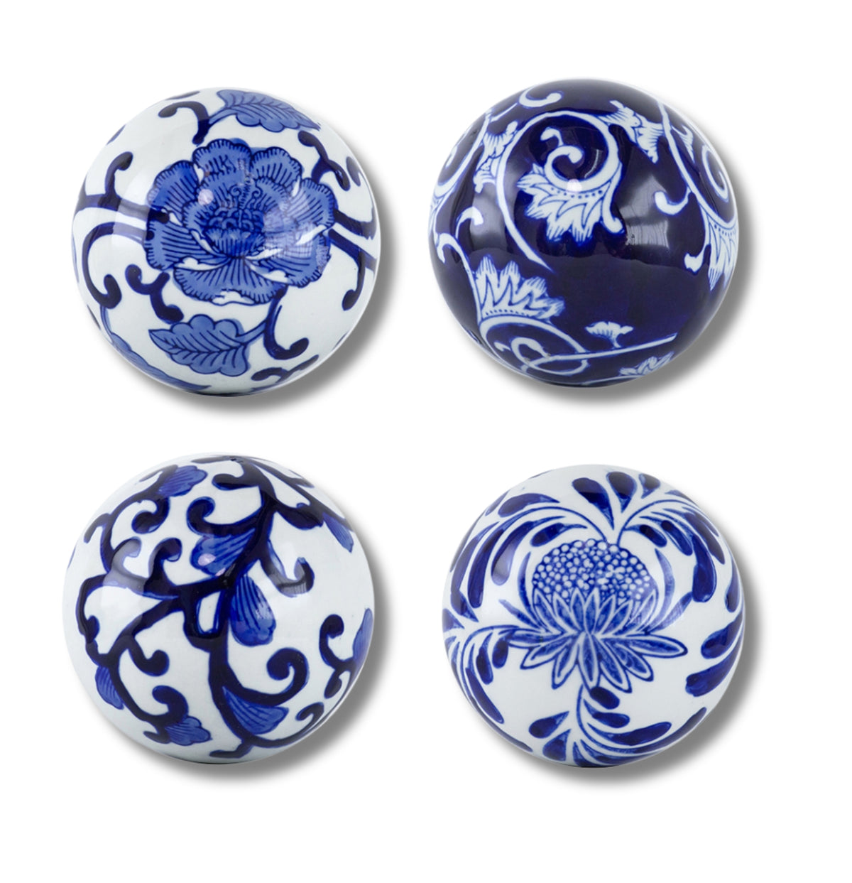 Christian Blue & White Porcelain Orbs