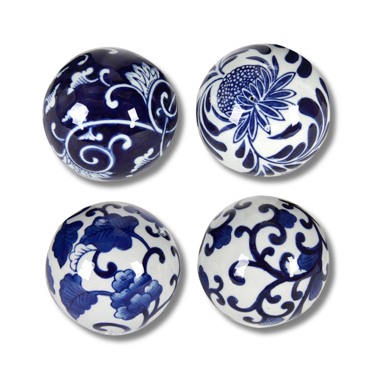 Burke Blue & White Porcelain Orbs