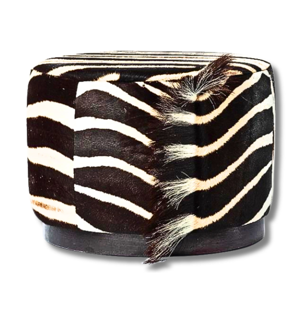 Alabama Zebra Hide Ottoman