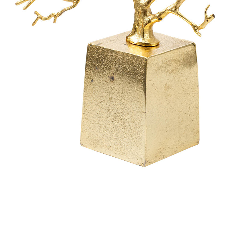 Radiant Golden Tree Accent Sculpture for Home Decor