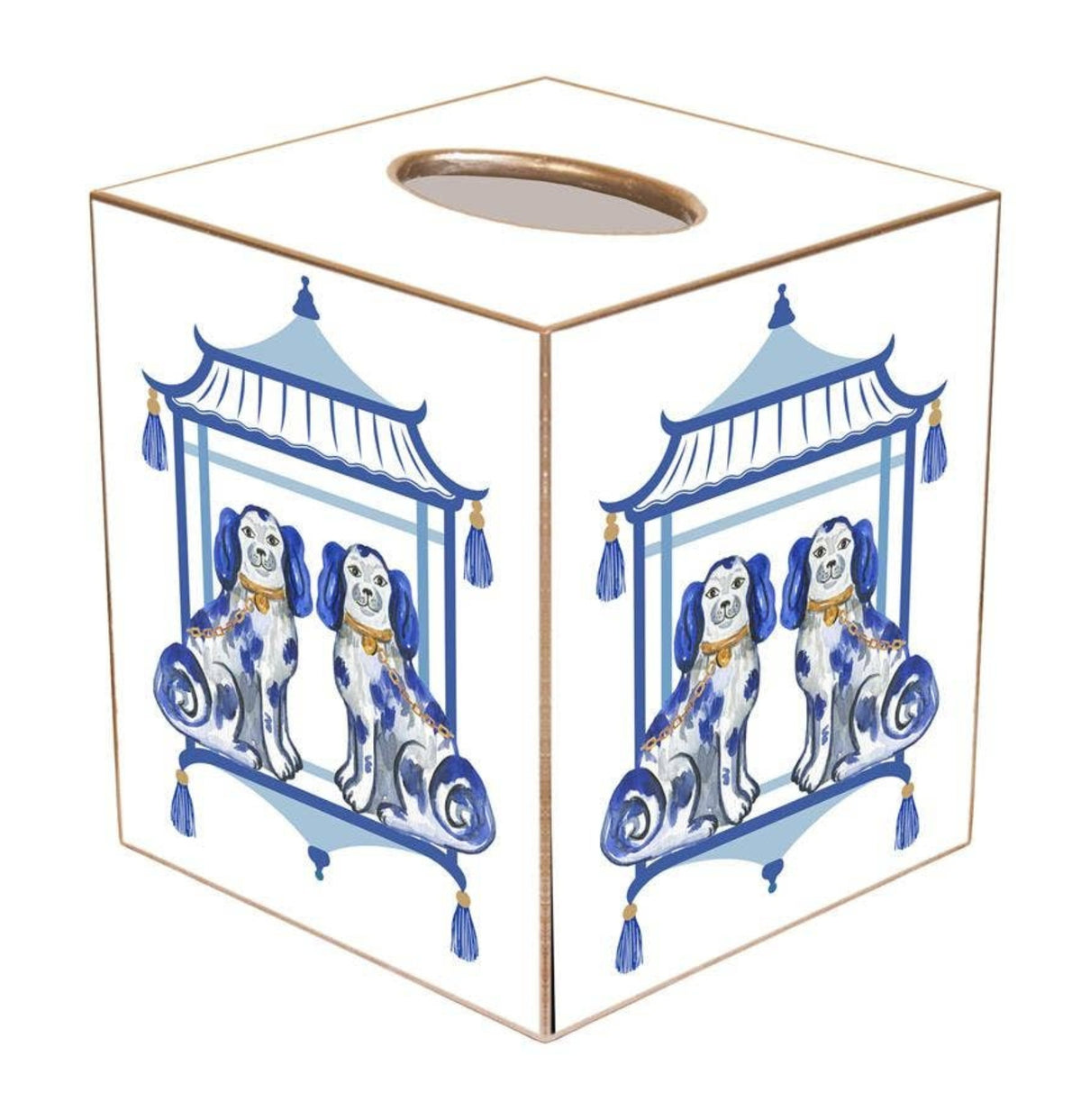 Imogene Staffordshire Chic Blue Tissue Box Cover