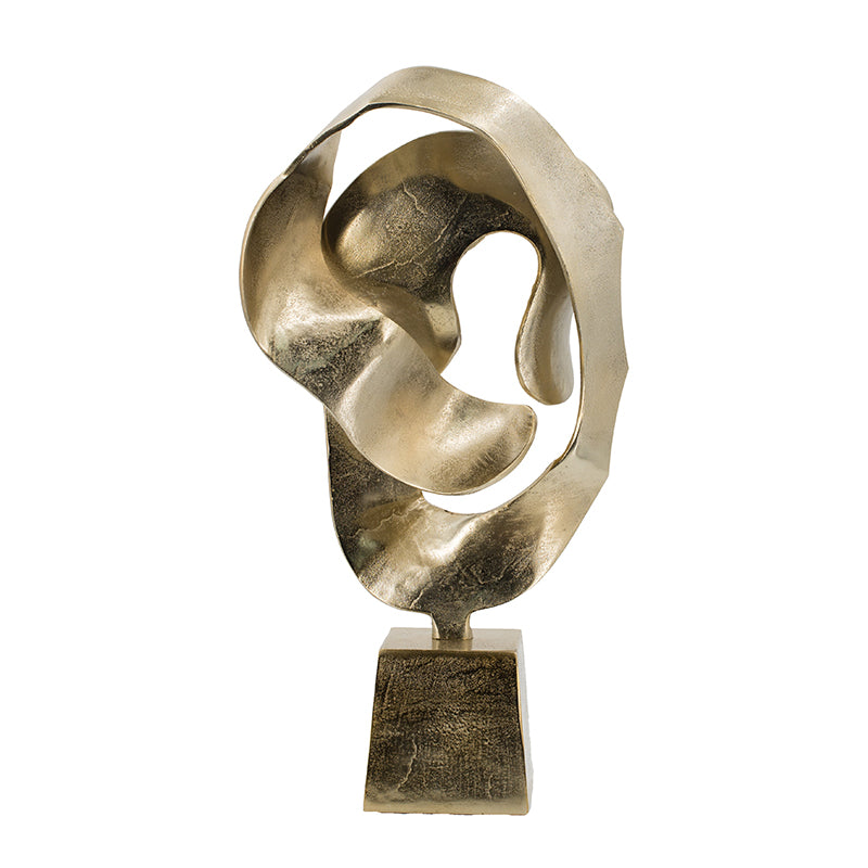 Golden Abstract Sculpture