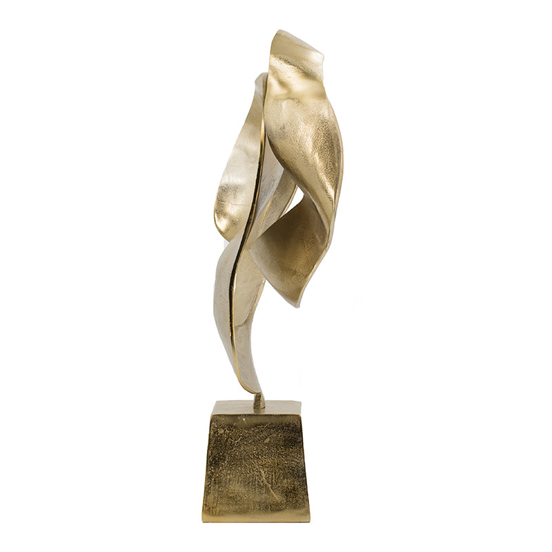 Golden Abstract Sculpture