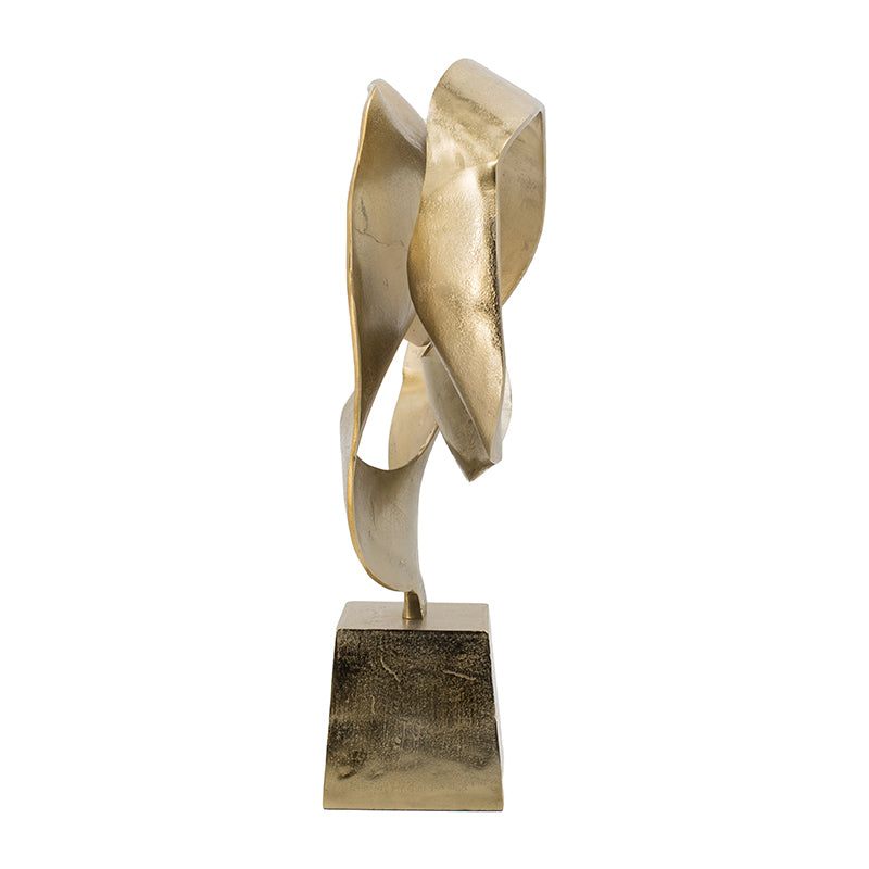 Gold Aluminum Abstract Sculpture