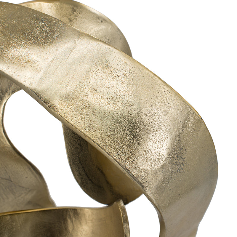 Gold Aluminum Abstract Sculpture