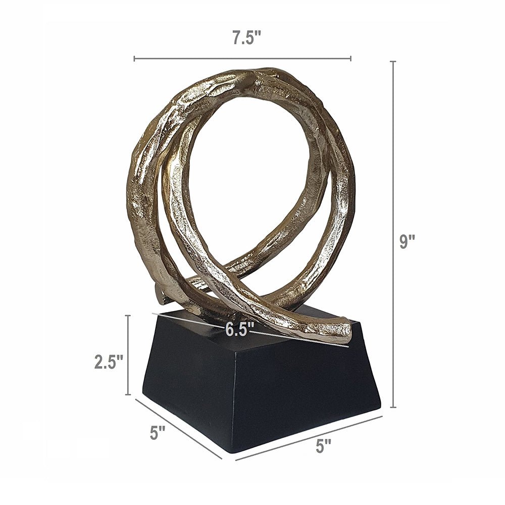 Gold Aluminum Entwined Sculpture