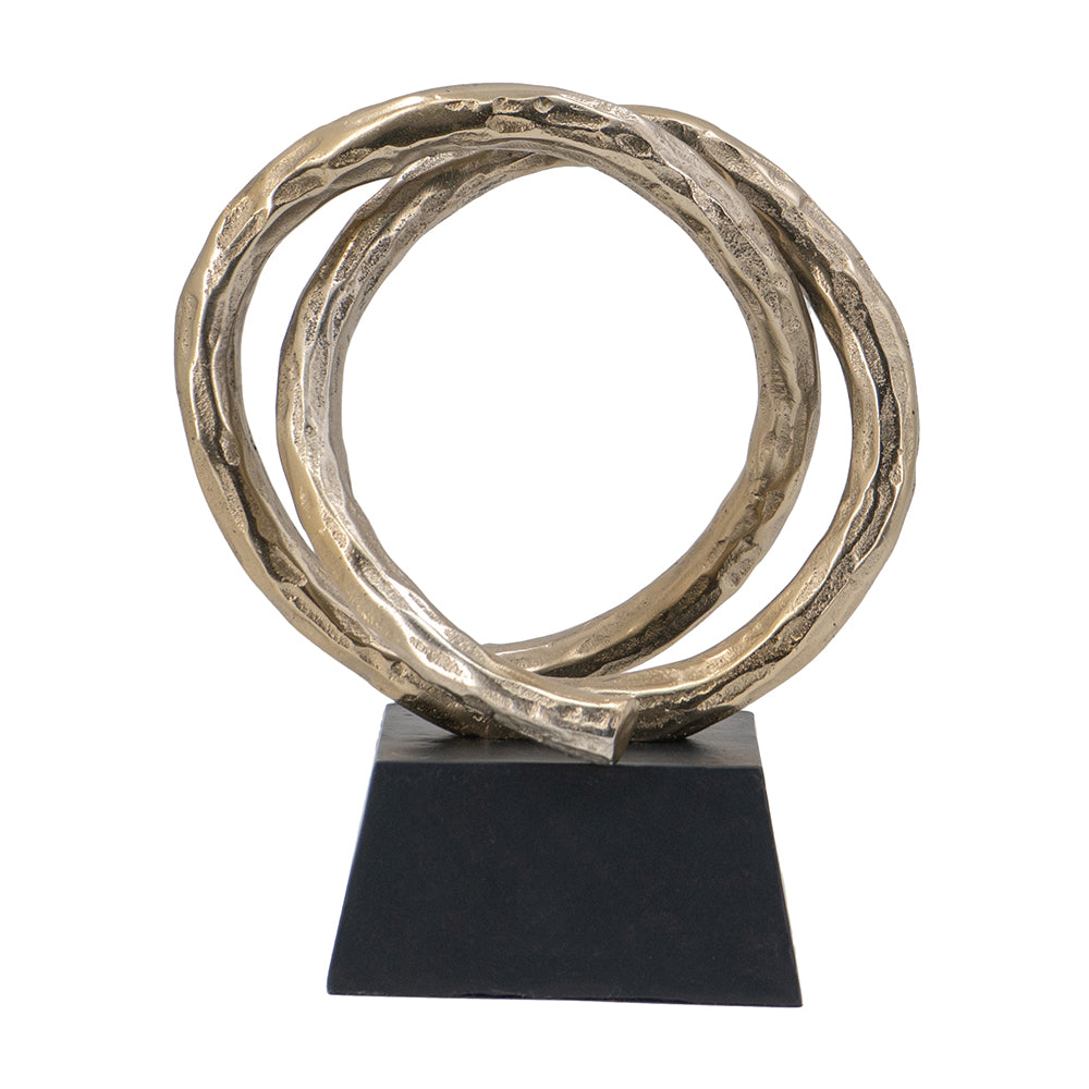 Gold Aluminum Entwined Sculpture