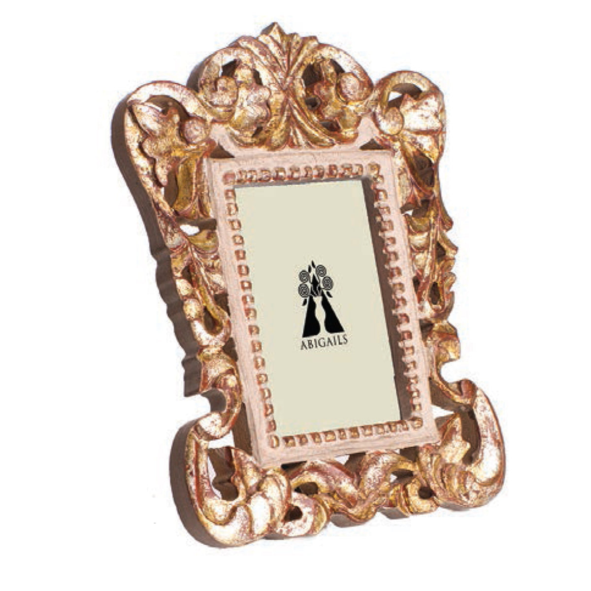 Gray Gold Leaf Vendome Picture Frame