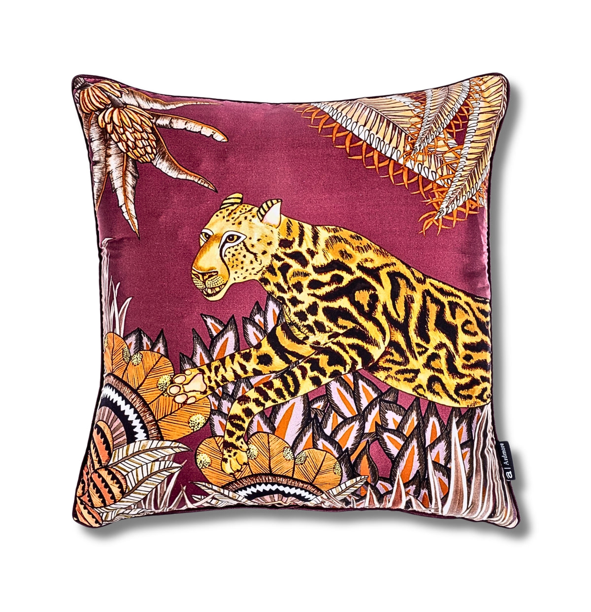 Vivian Cheetah Kings Silk Pillow