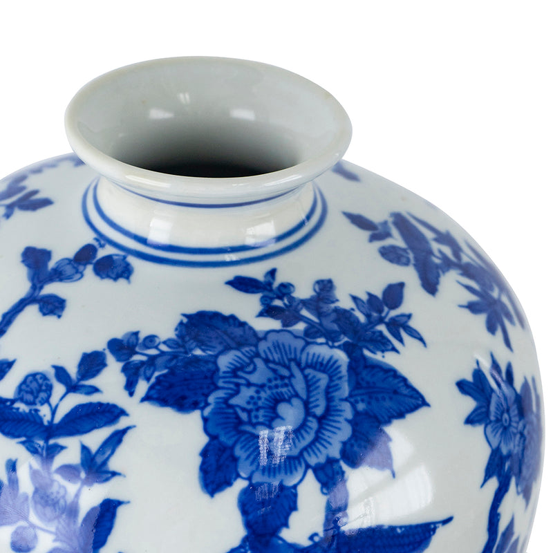 Blue White Bird Vase