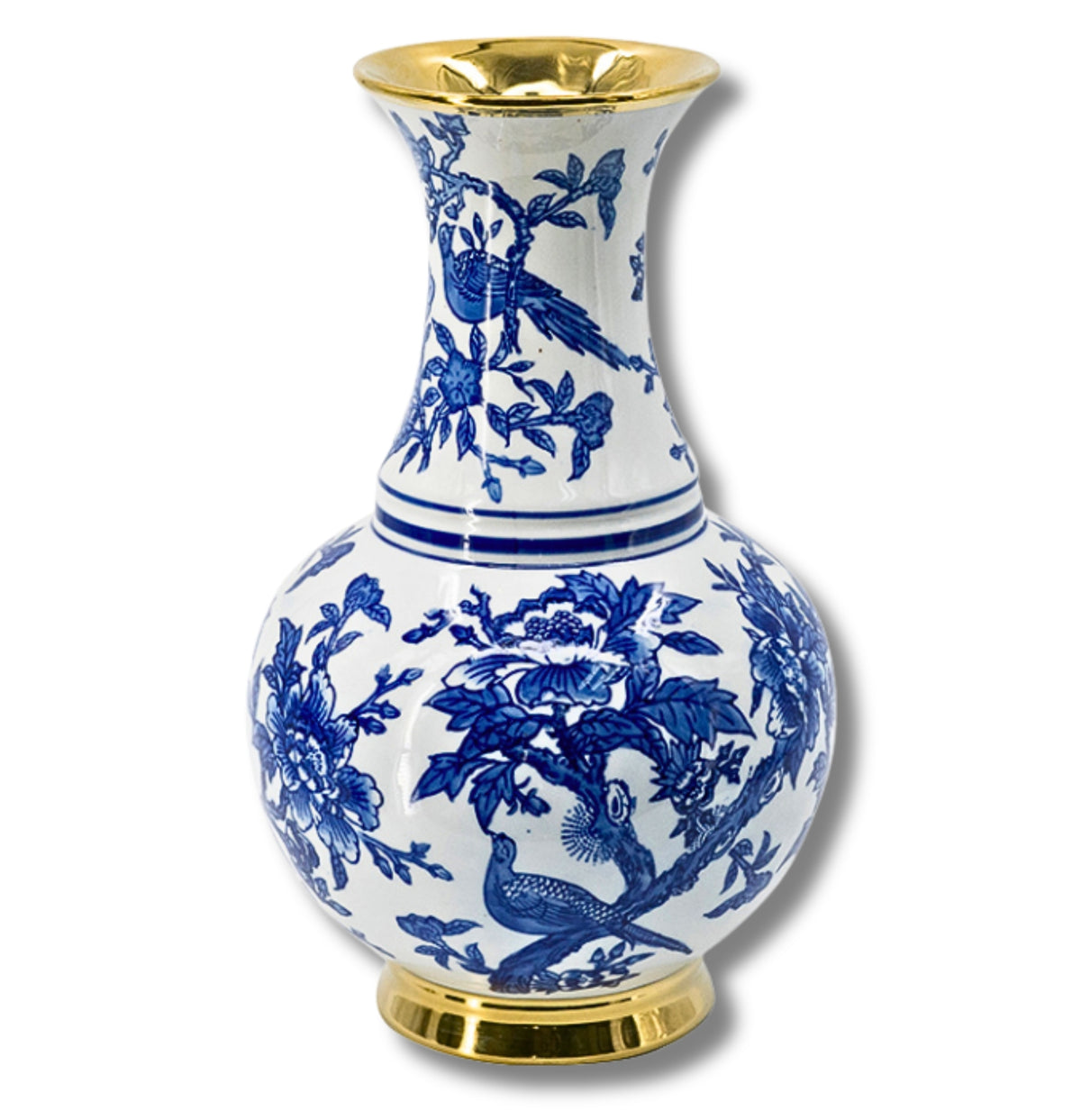 Vanessa Blue & White Floral Vase