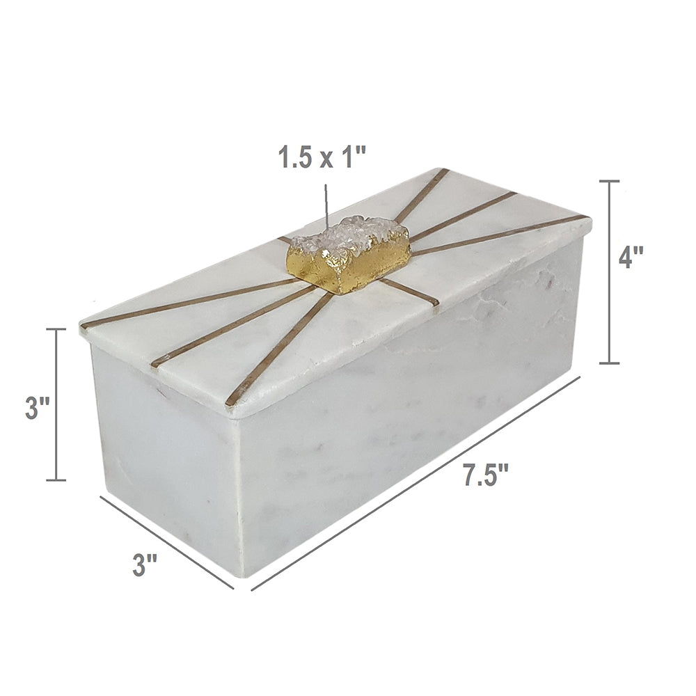 White Marble Storage Box