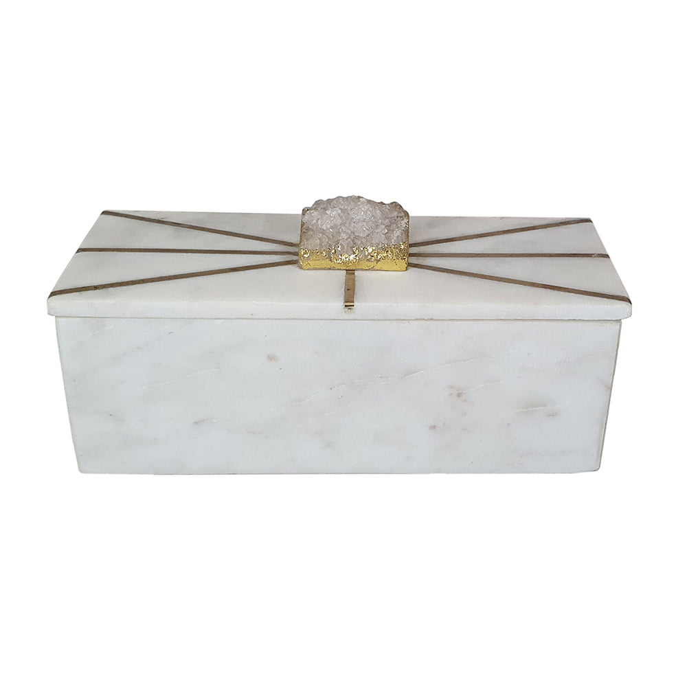 White Marble Storage Box