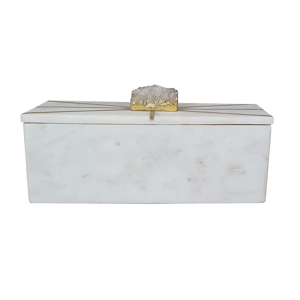 White Marble Storage Box