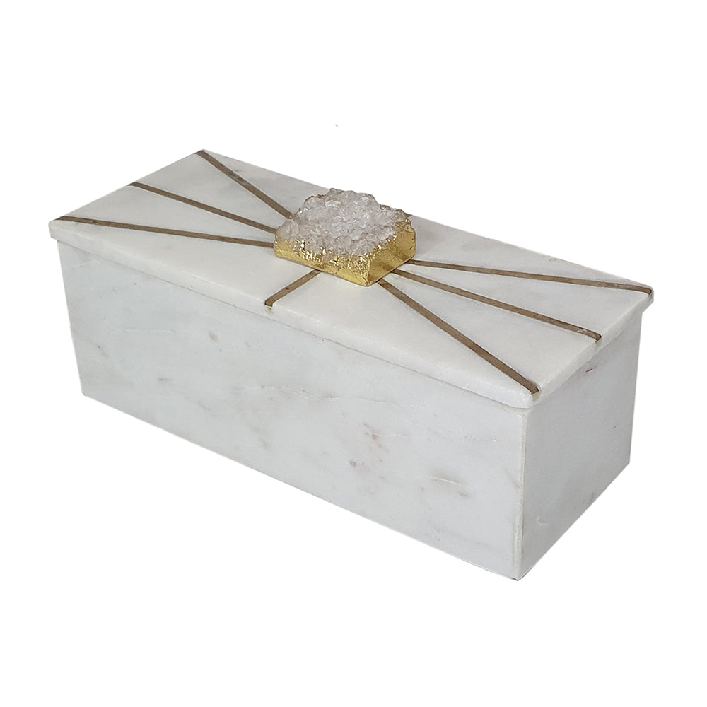 White Marble Storage Box