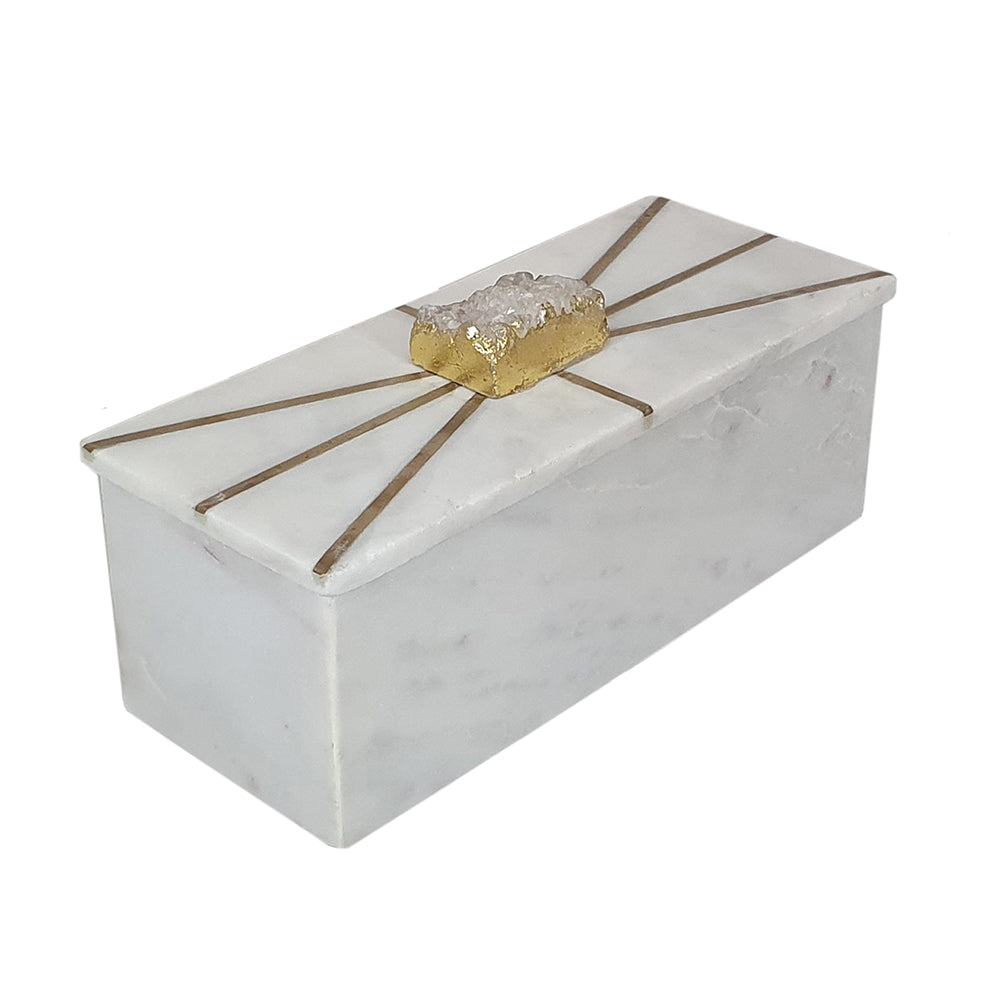 White Marble Storage Box