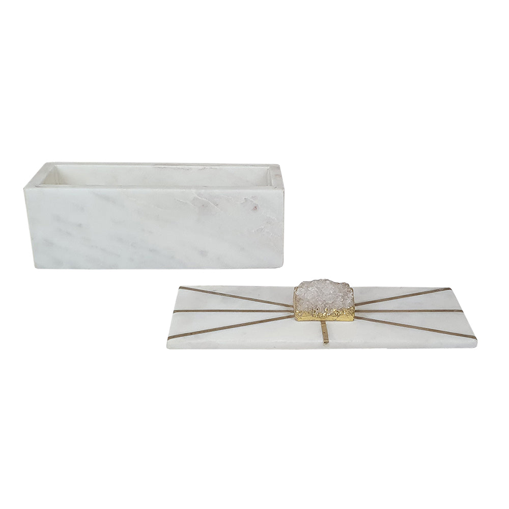 White Marble Storage Box