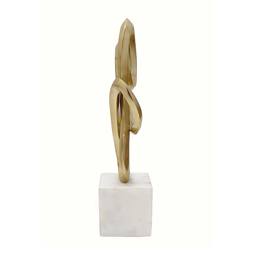 Gold Aluminum Sculpture Marble Base