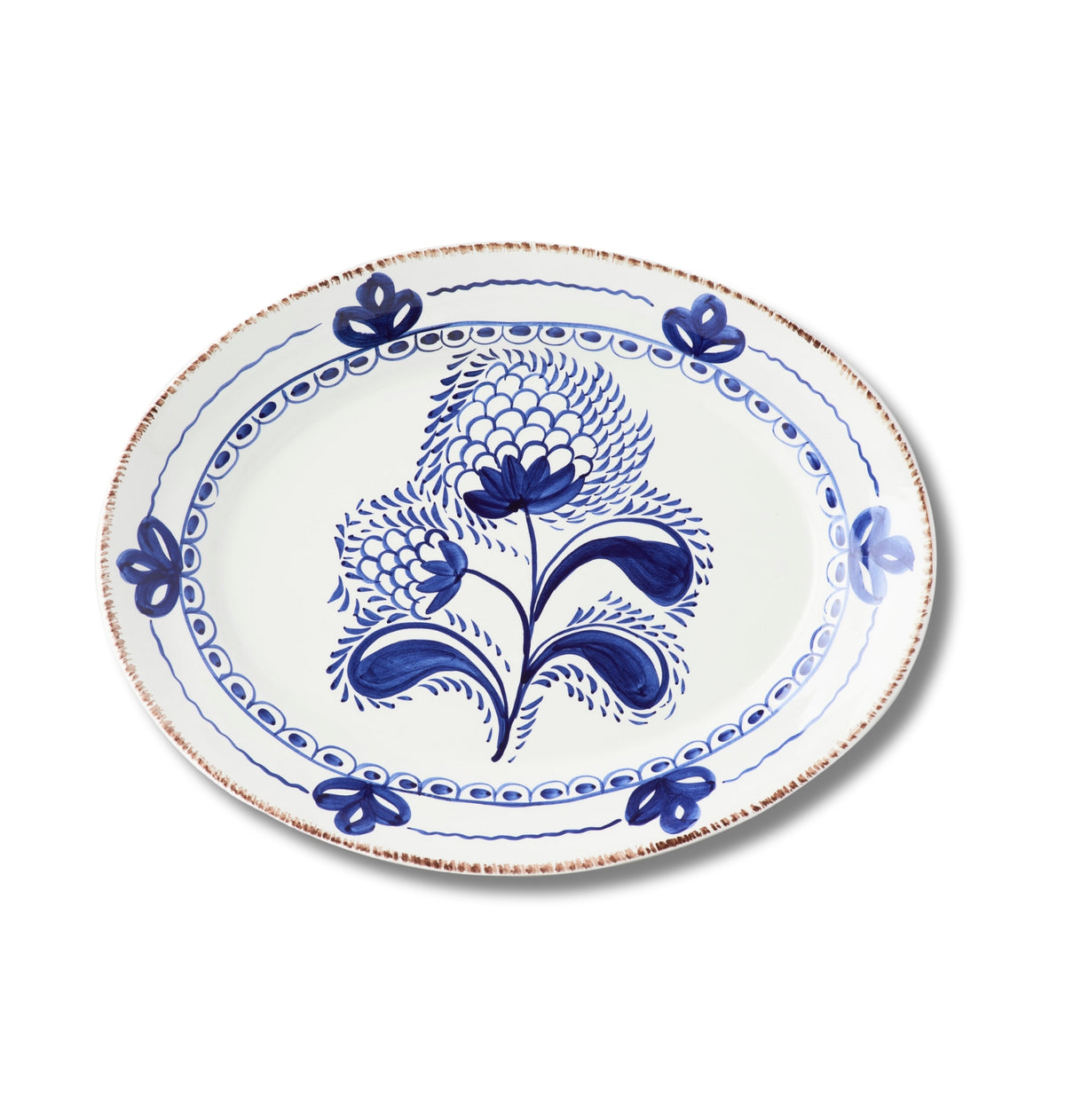 Carolina Hand-Painted Blue & White Platter