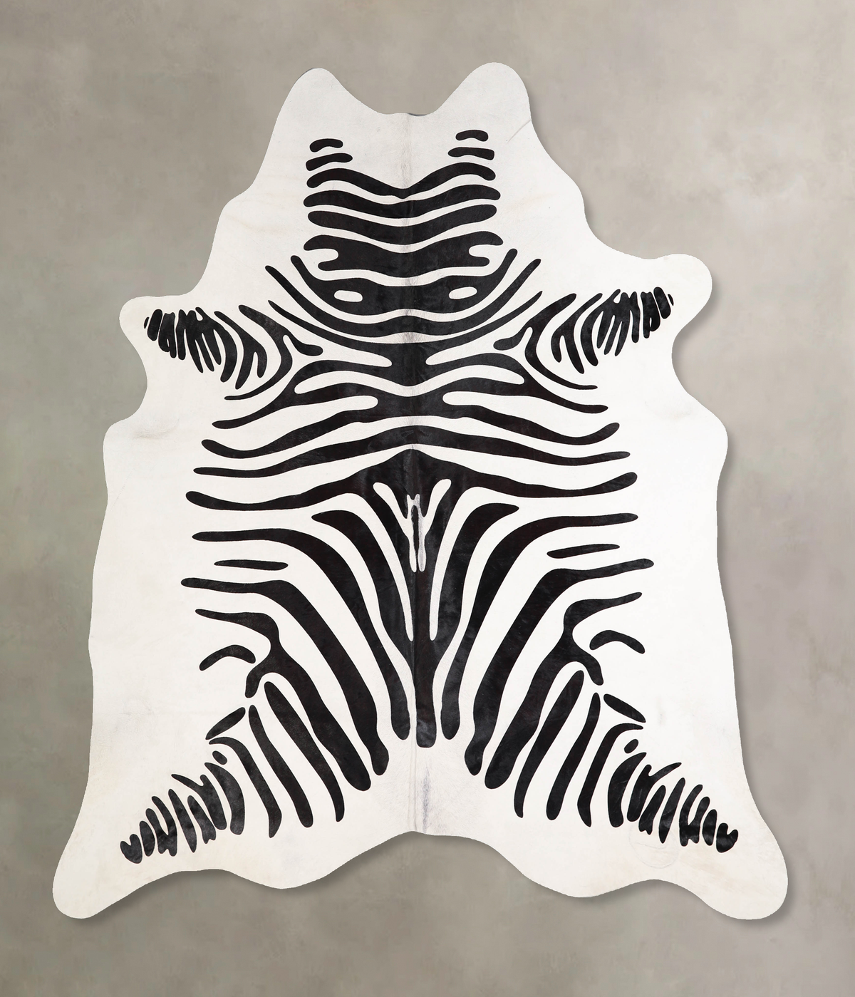 Authentic Zebra Cowhide Rug - X-Large 7'0"H x 6'2"W