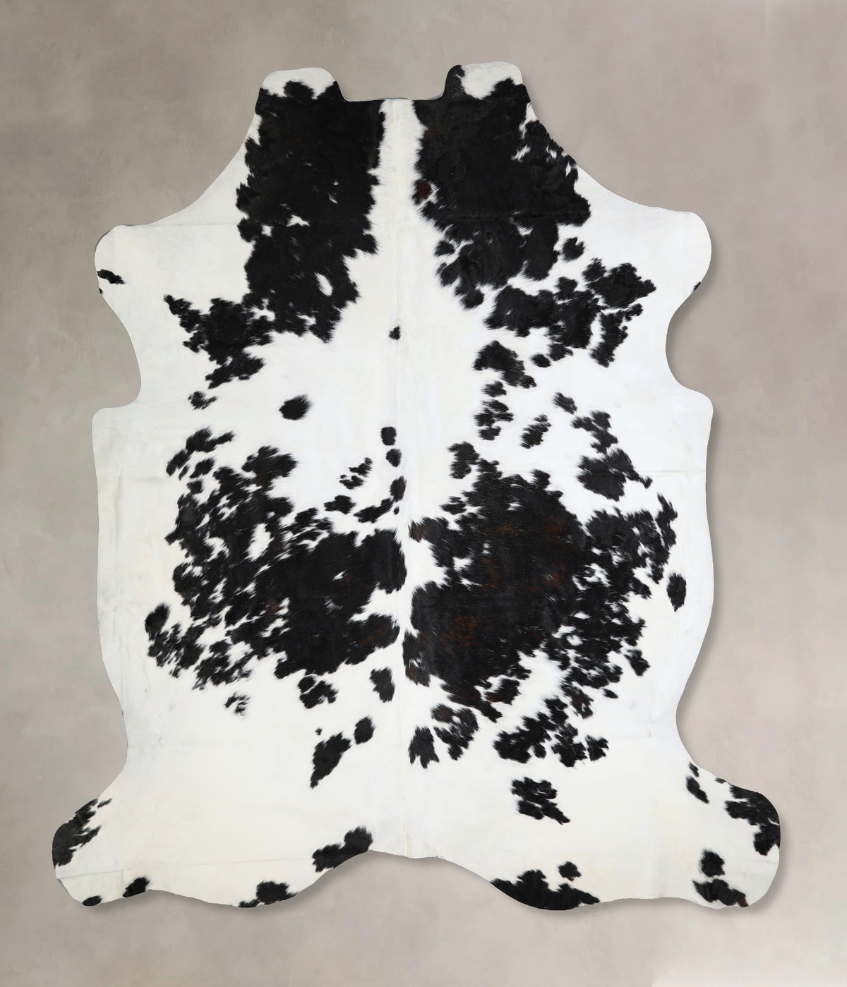 Stunning Black and White Brazilian Cowhide Rug - XX-Large 7'11"x 7'3"