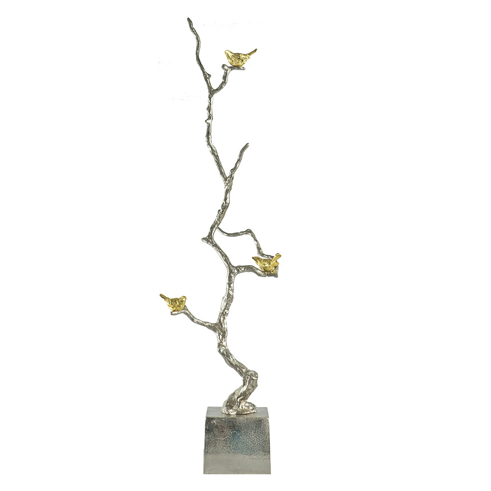 Silver Branch Decor Accent