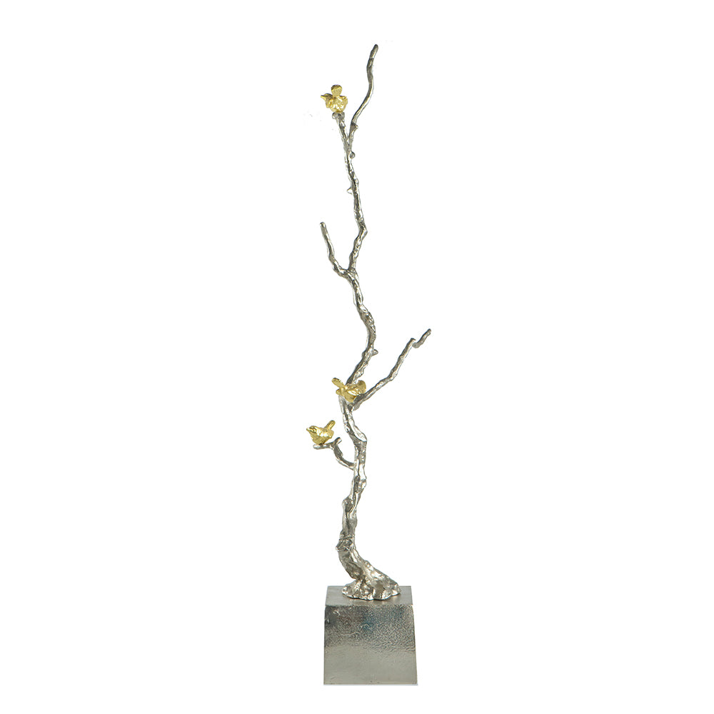 Silver Branch Decor Accent