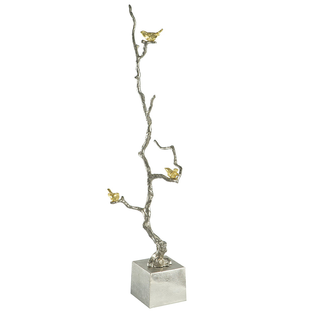 Silver Branch Decor Accent