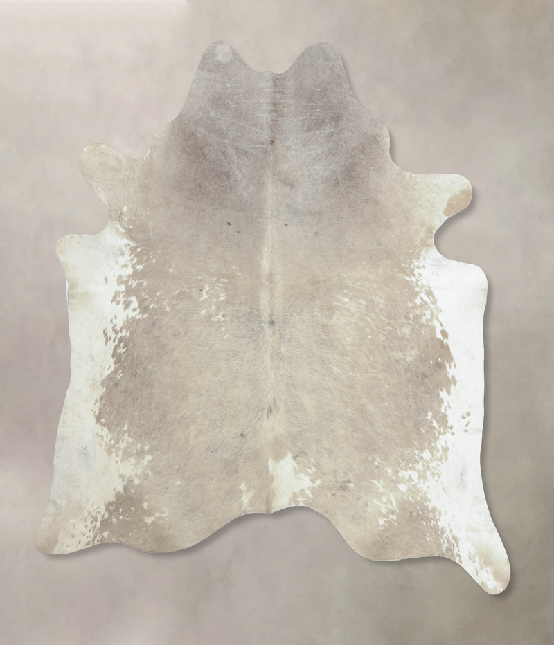 Luxurious Grey and White XX-Large Brazilian Cowhide Rug