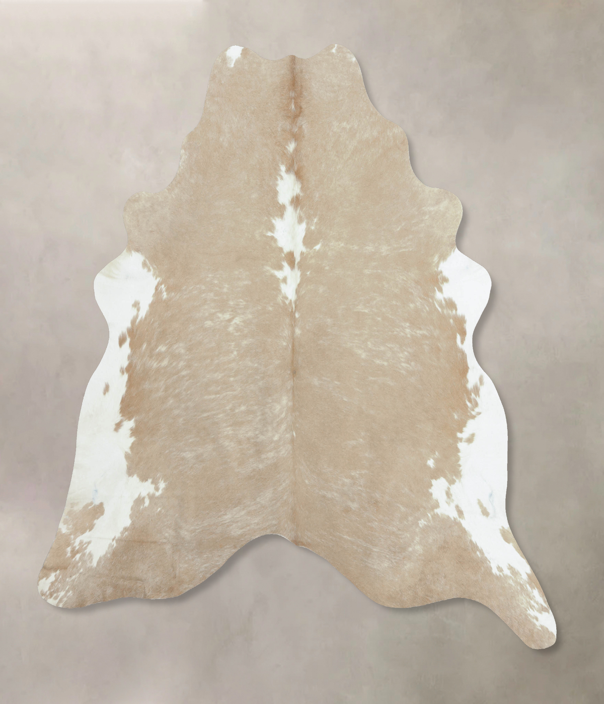 Elegant Beige and White Brazilian Cowhide Rug – Luxury Home Décor