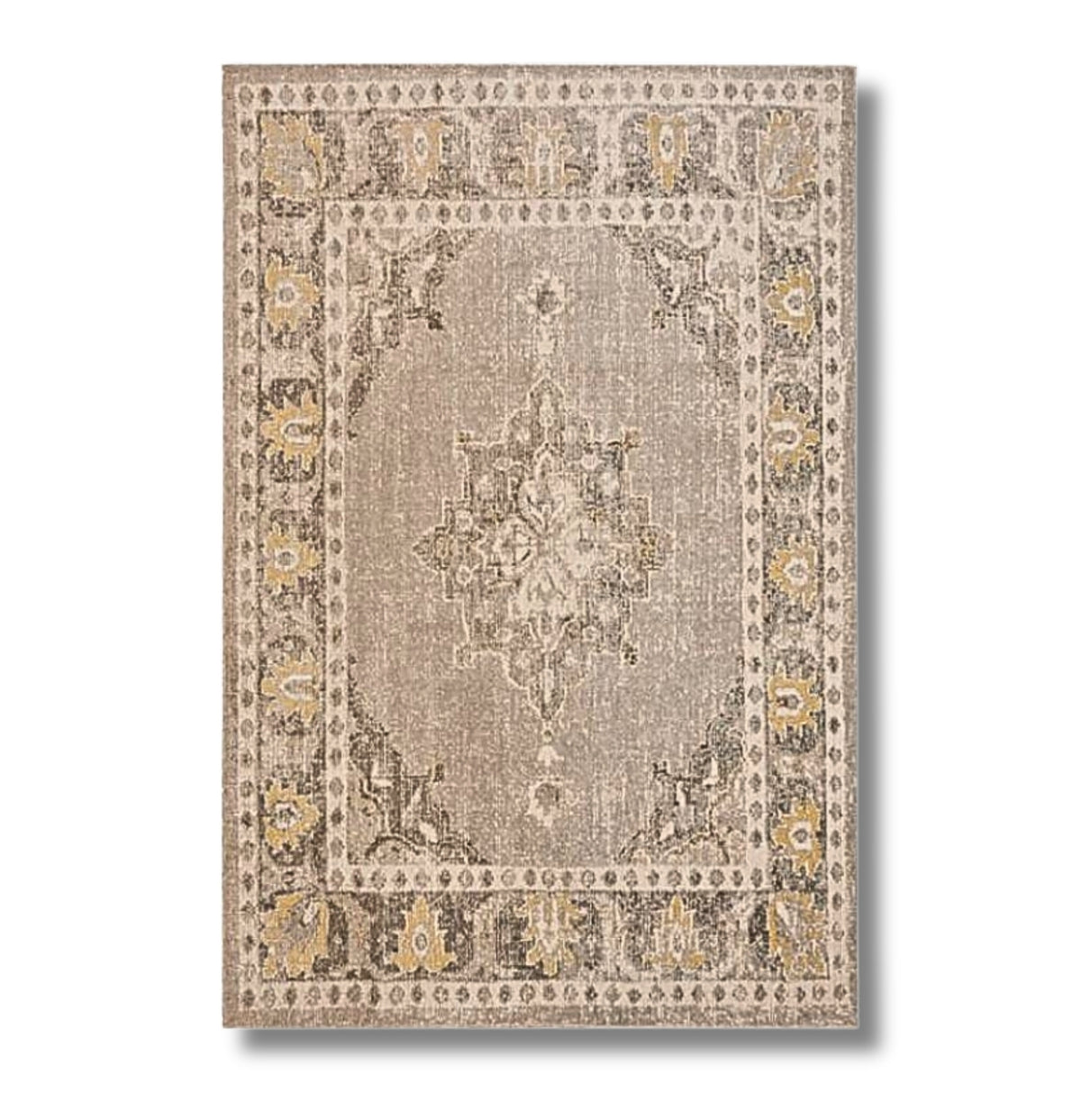 Suzette Grey & Gold Outdoor Rug