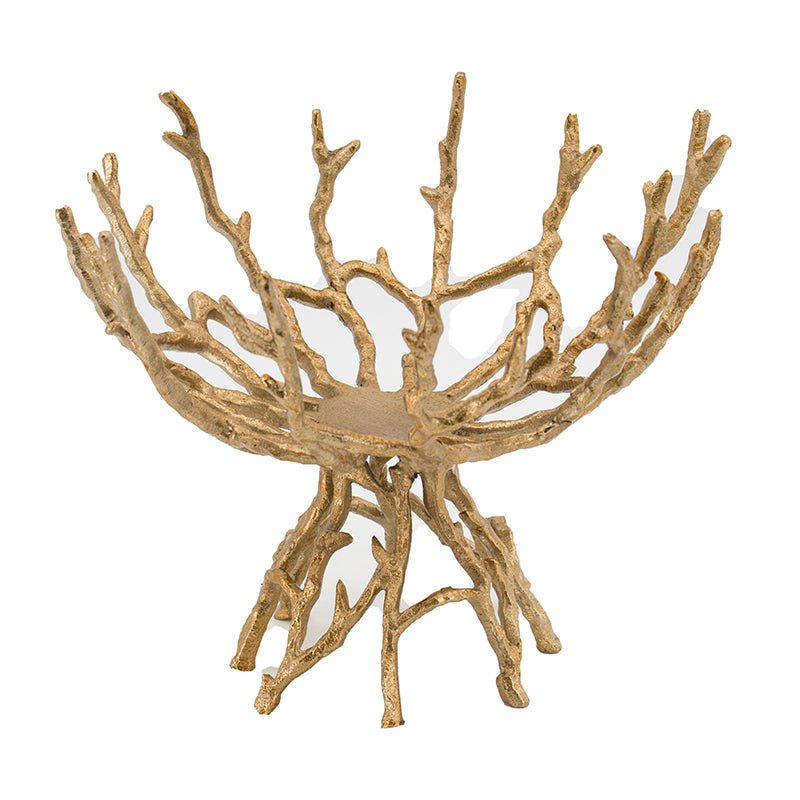 Chic Modern Soft Gold and Black Twig Bowl - Perfect Centerpiece