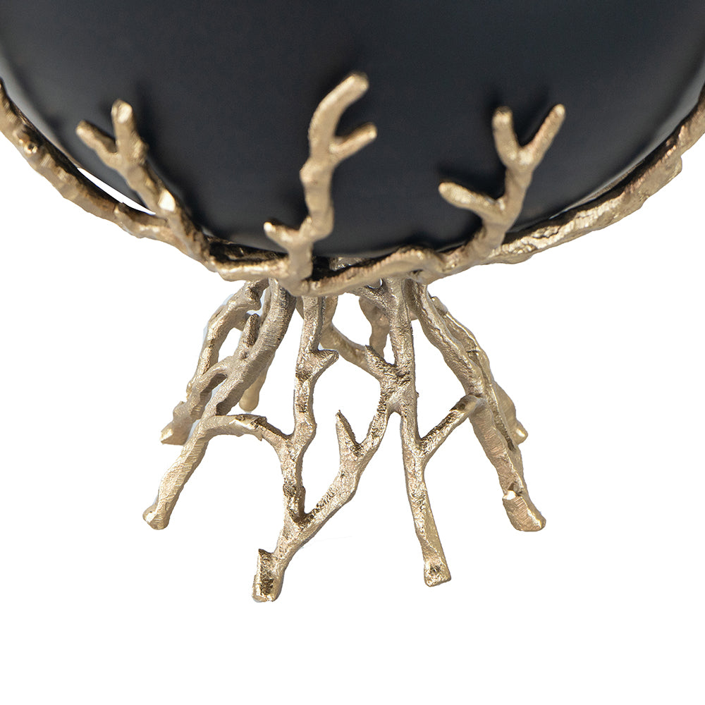 Chic Modern Soft Gold and Black Twig Bowl - Perfect Centerpiece