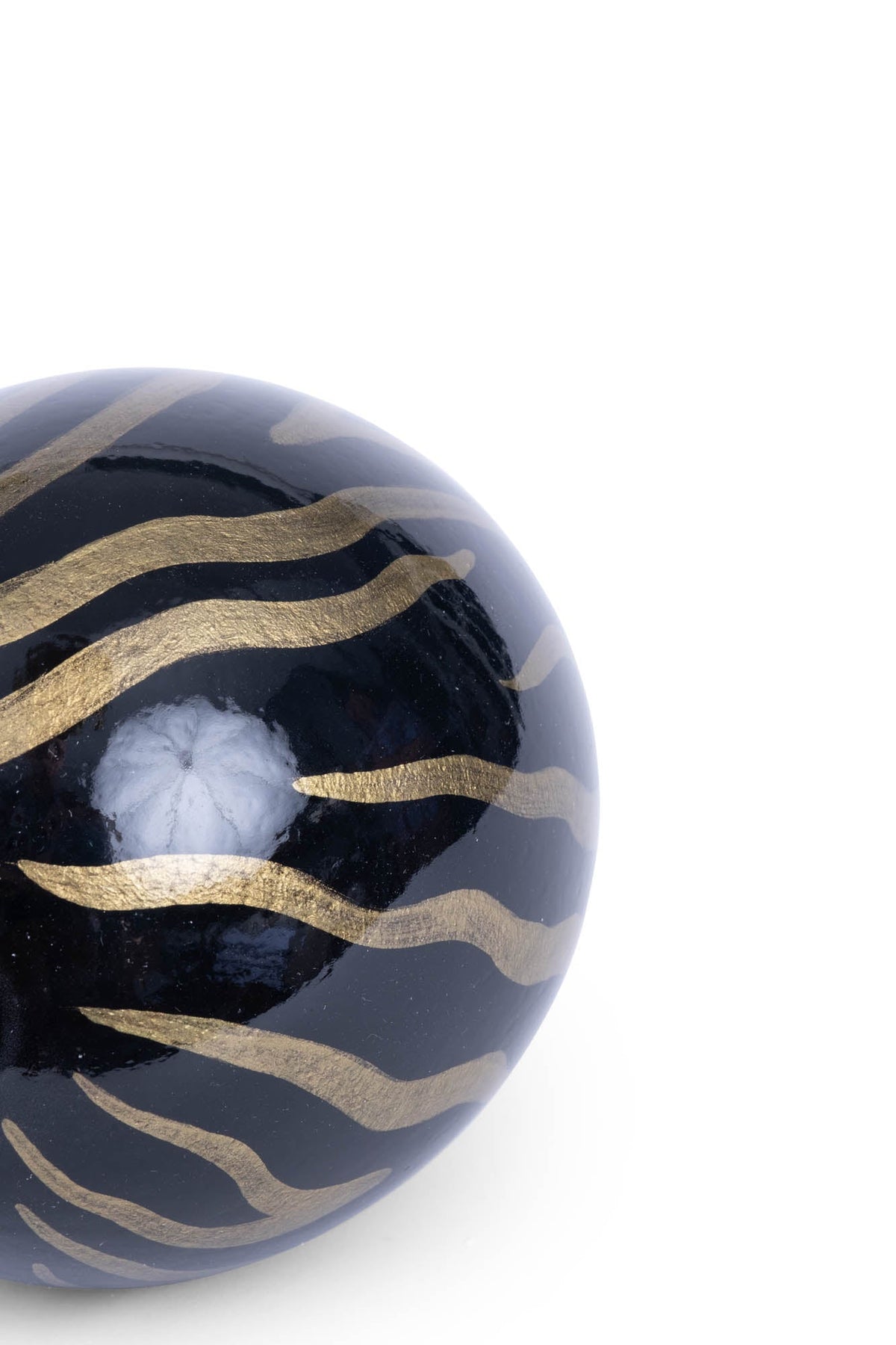 Black Gold Zebra Ostrich Egg