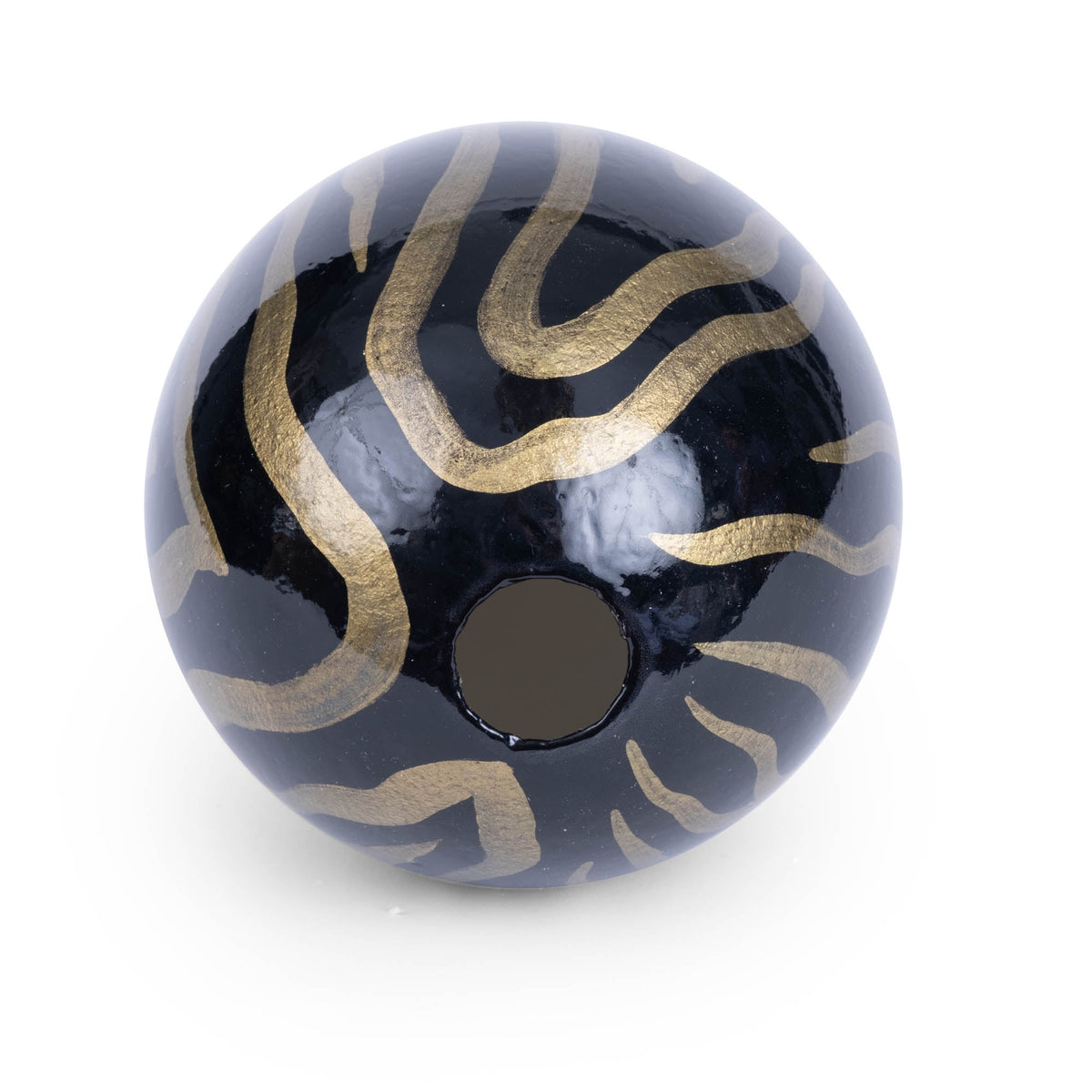 Black Gold Zebra Ostrich Egg