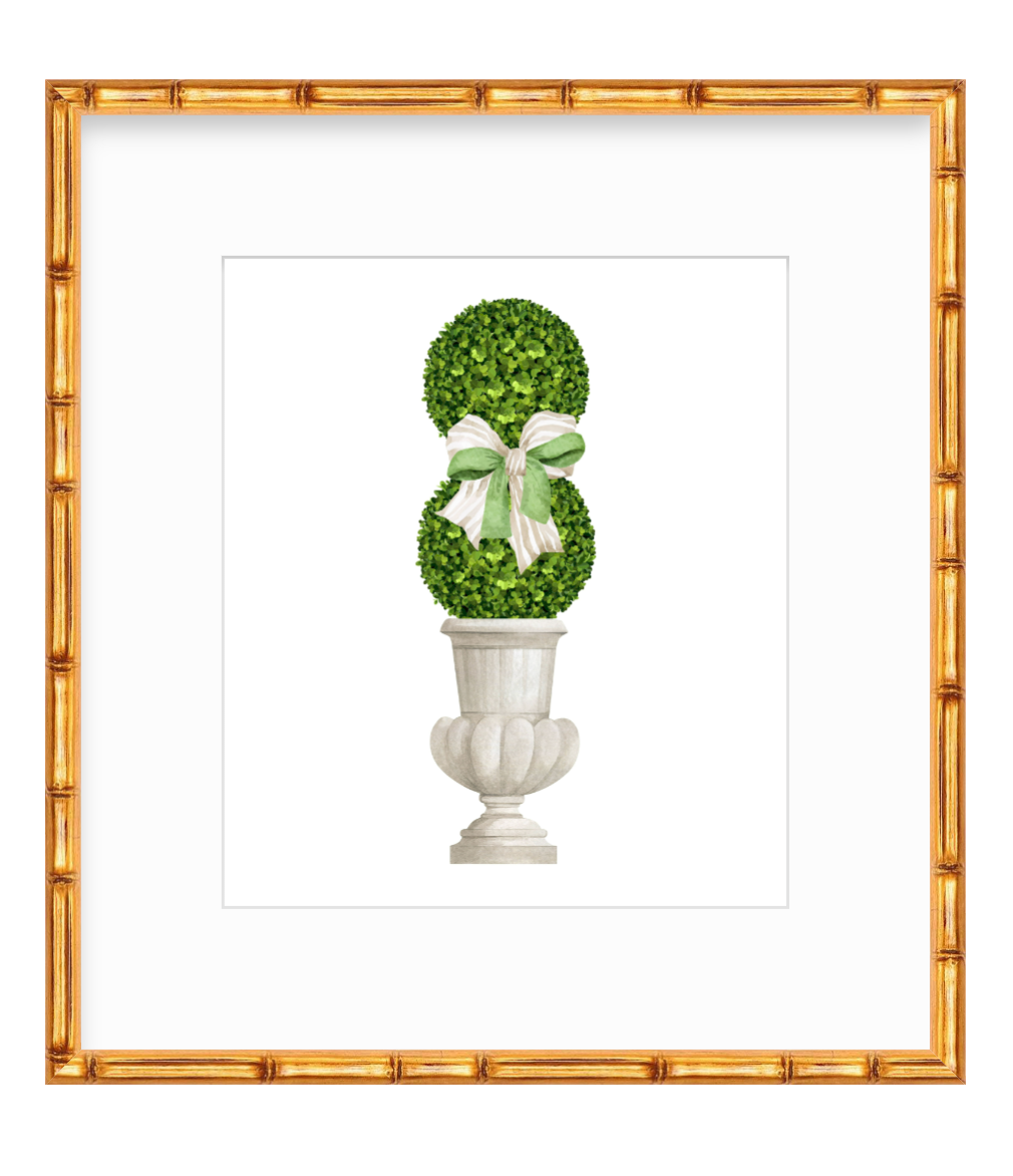 Viola Print - Grecian Urn w/ Topiaries and Bows