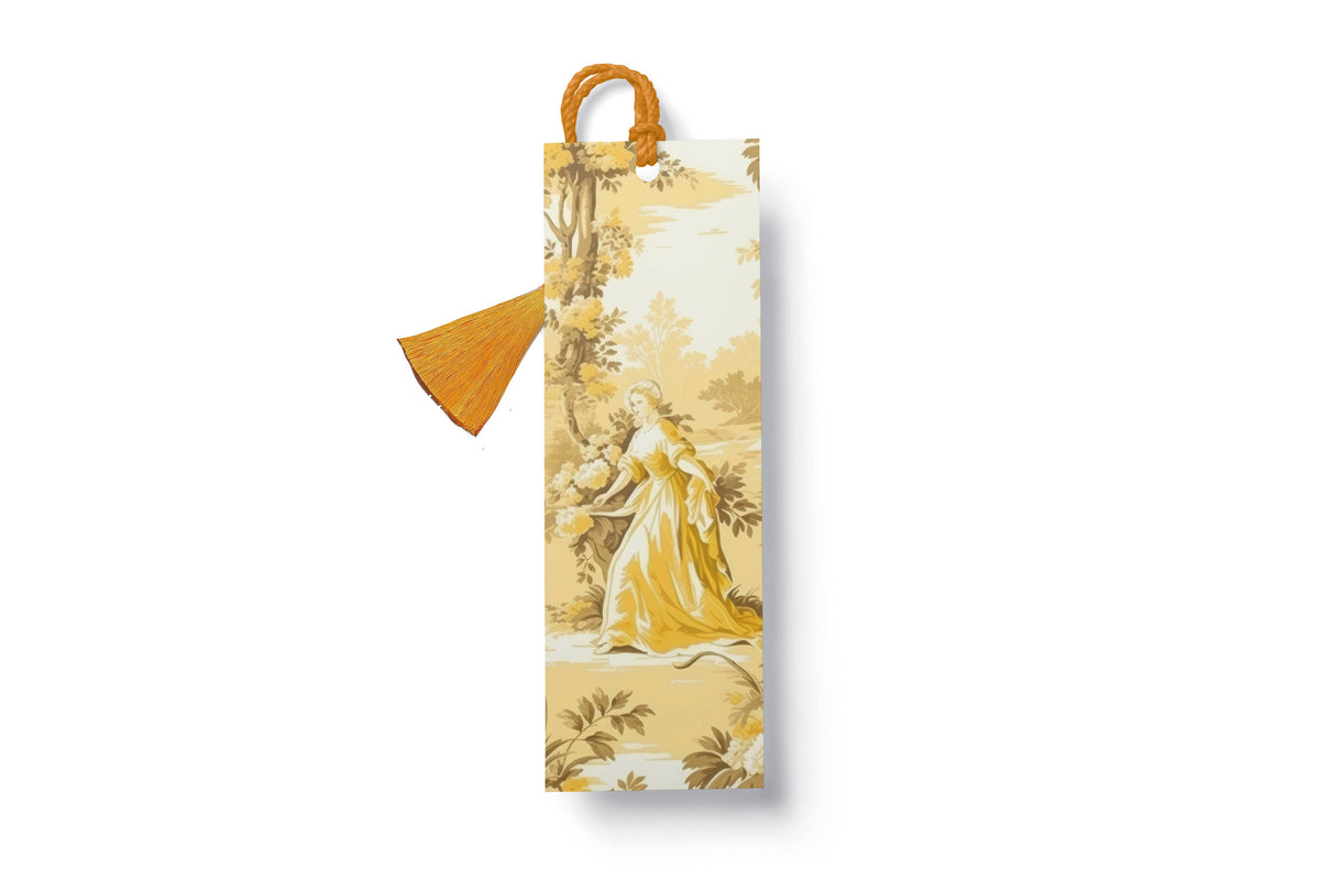 Sloane Yellow Toile Bookmark 