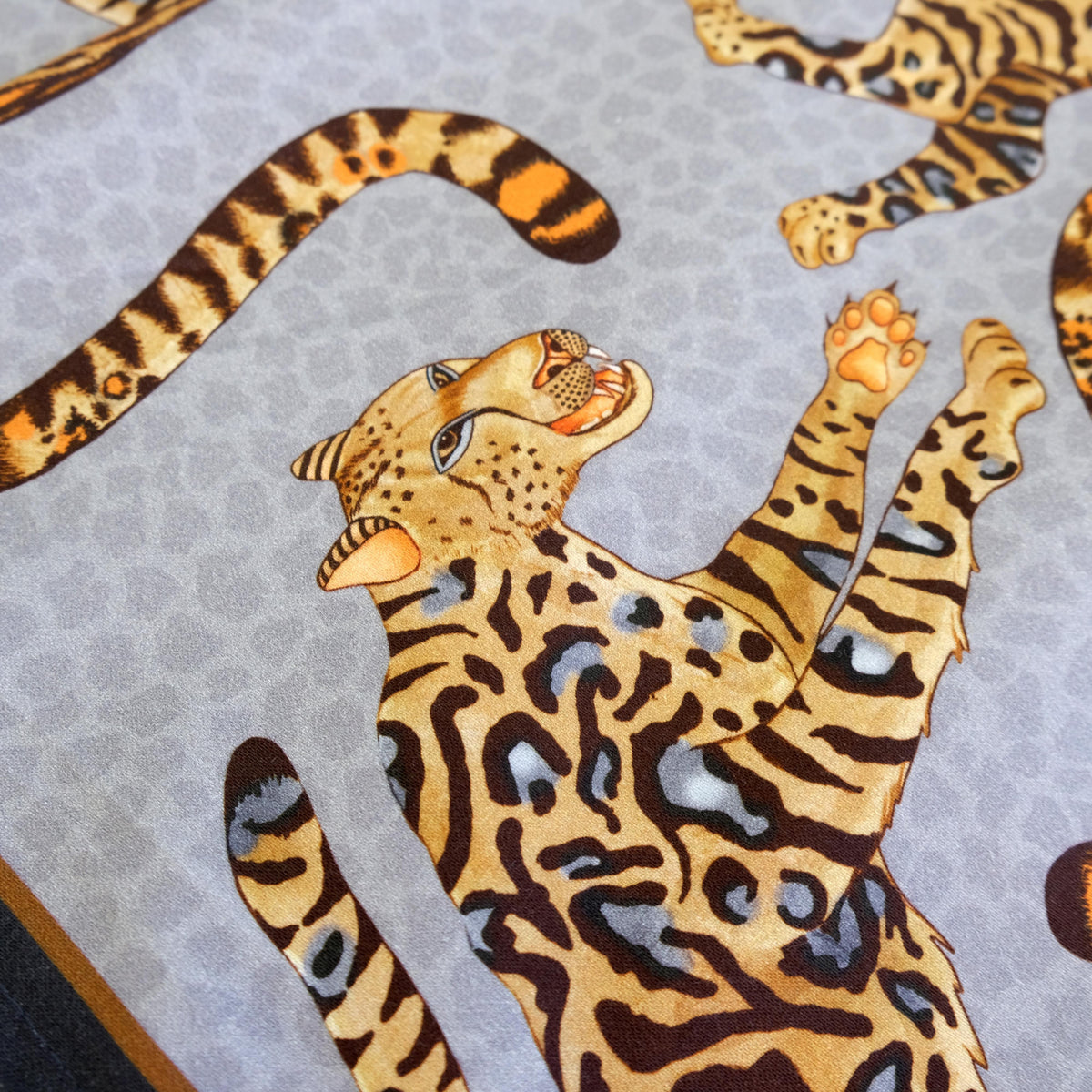 Silver Cheetah Table Runner