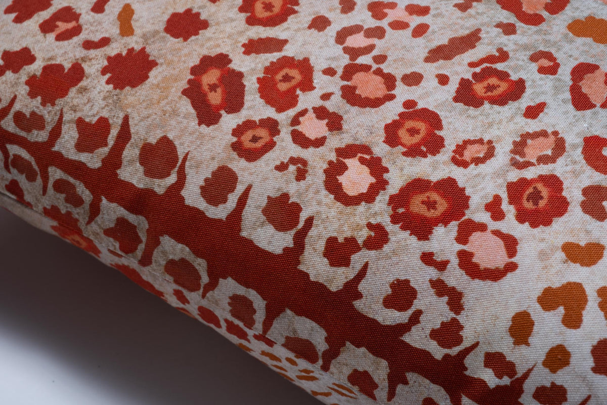 Safari Spot Pillow Cotton Coral