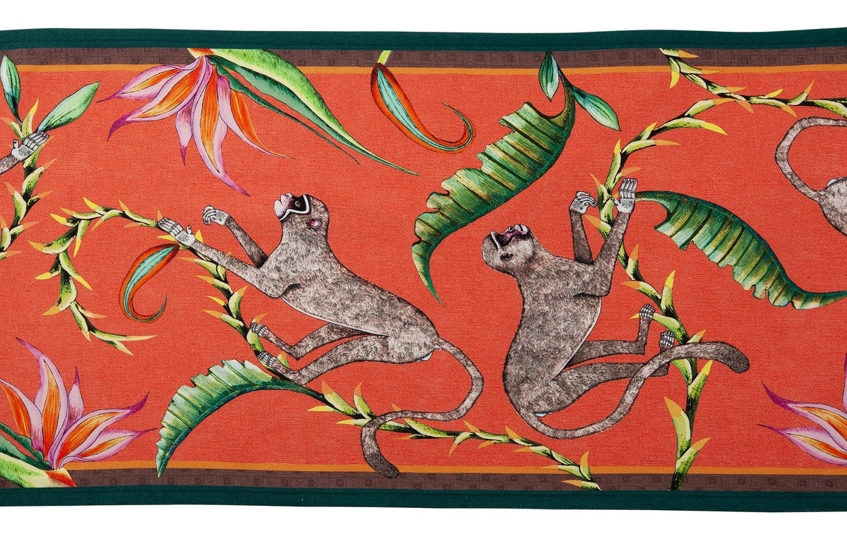 Ardmore Monkey Paradise Table Runner