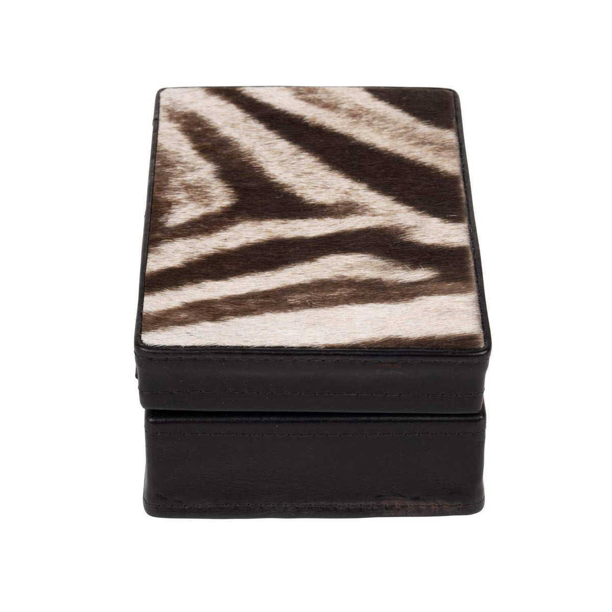 Zebra Leather Box Small