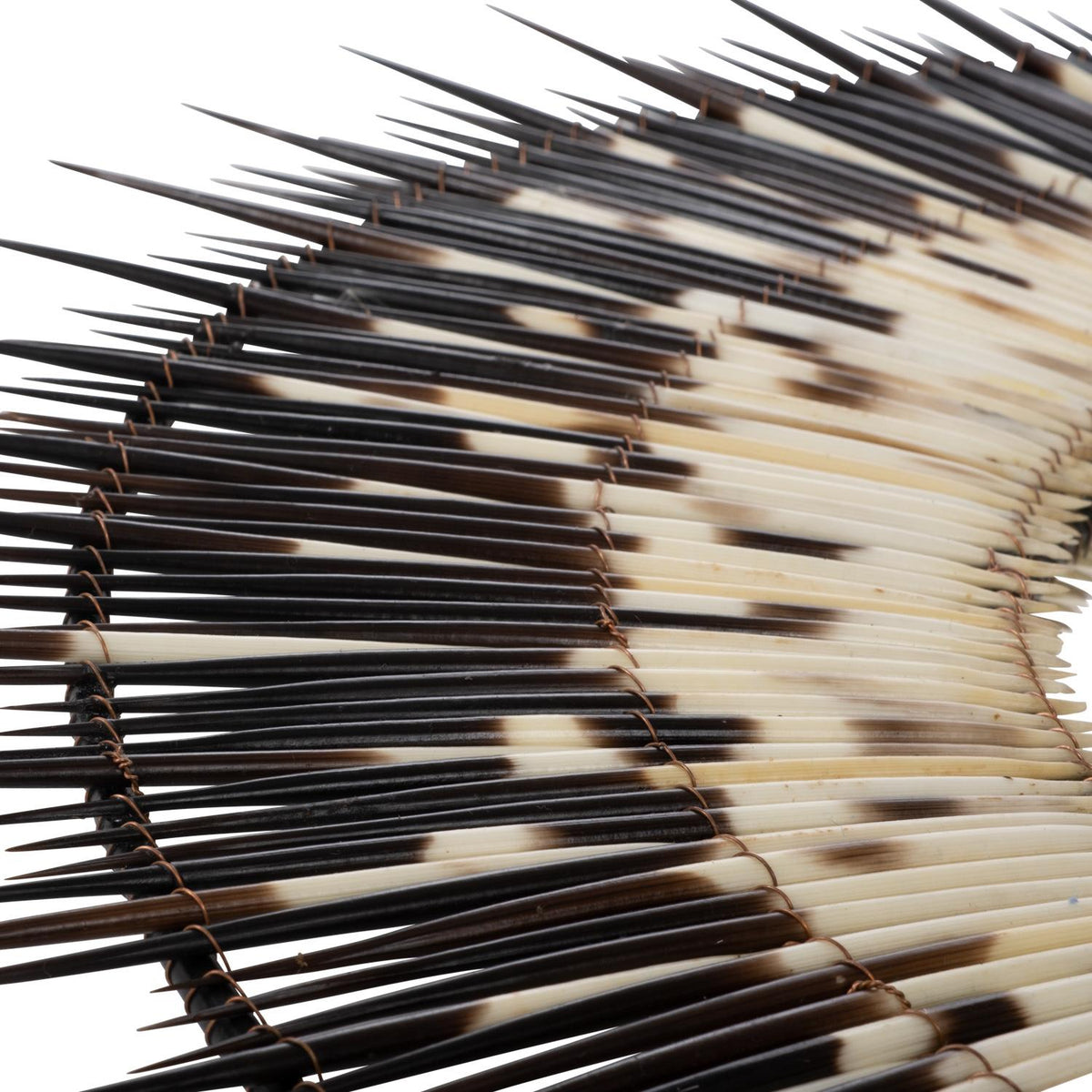 Handcrafted Porcupine Quill Round Mirror